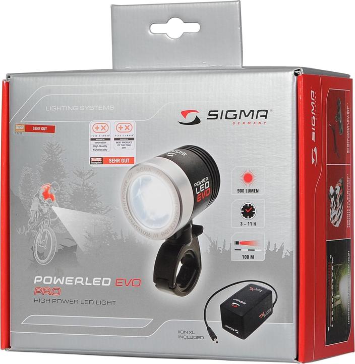 Actual product image Sigma Sport Powerled Evo Pro-Set (900 lm, 150 lm)