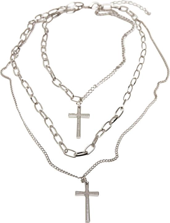 Urban Classics Layering Cross Necklace (50% Eisen, 50% Zink)