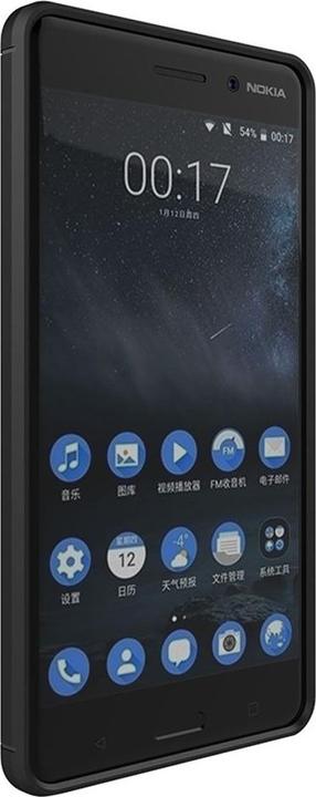 Produktbild König Design Nokia 6 TPU Handy Case Carbon Fiber Optik Brushed Schutz Hülle Rahmen Schwarz (Nokia 6)