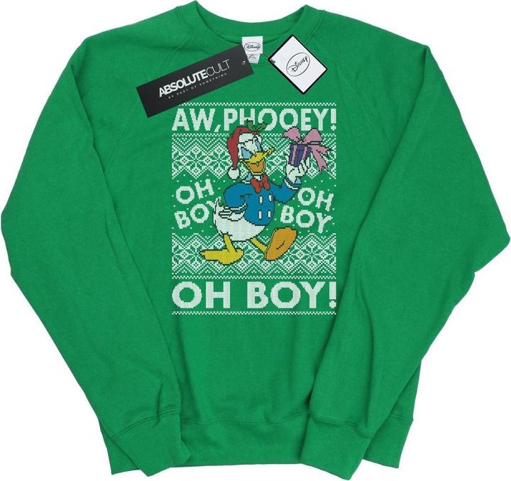 Disney Donald Duck Christmas Fair Isle Sweatshirt (L)