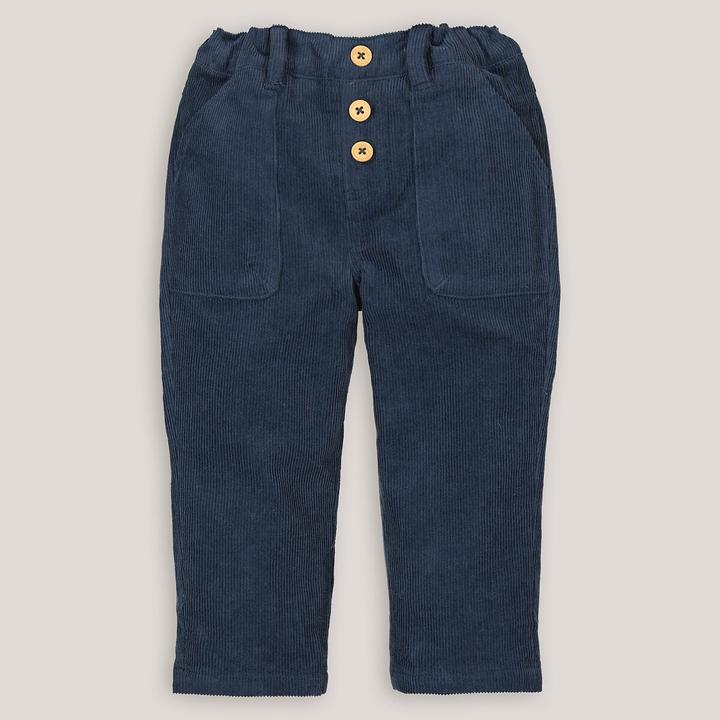 Image du produit La Redoute Collections Pantalon droit en velours côtelé avec doublure en jersey (74)