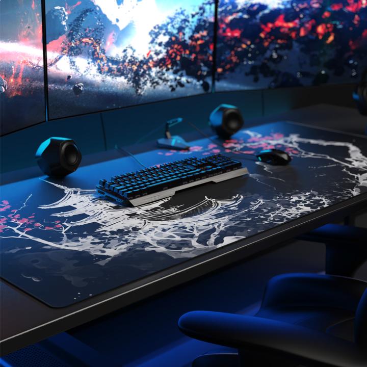 Immagine prodotto Titanwolf Gaming Mauspad, XXXL Speed Mausmatte 1200 x 600 mm, Geschwindigkeit & Präzision, Japan Ink Black (XXL)