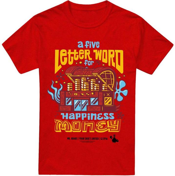 Actual product image Spongebob Squarepants Unisex Adult Money Mr Krabs T-Shirt (S)