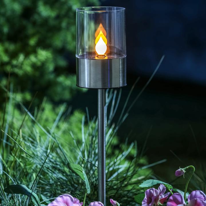 Actual product image GuGus LED solar light with candle flickering