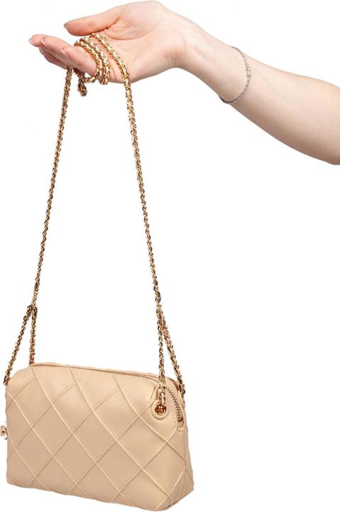 Produktbild Tory Burch borsa crossbody fleming small in pelle trapuntata colore vaniglia
