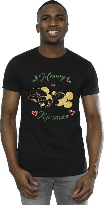 Actual product image Disney Mens Mickey Mouse Merry Kissmas T-Shirt (M)