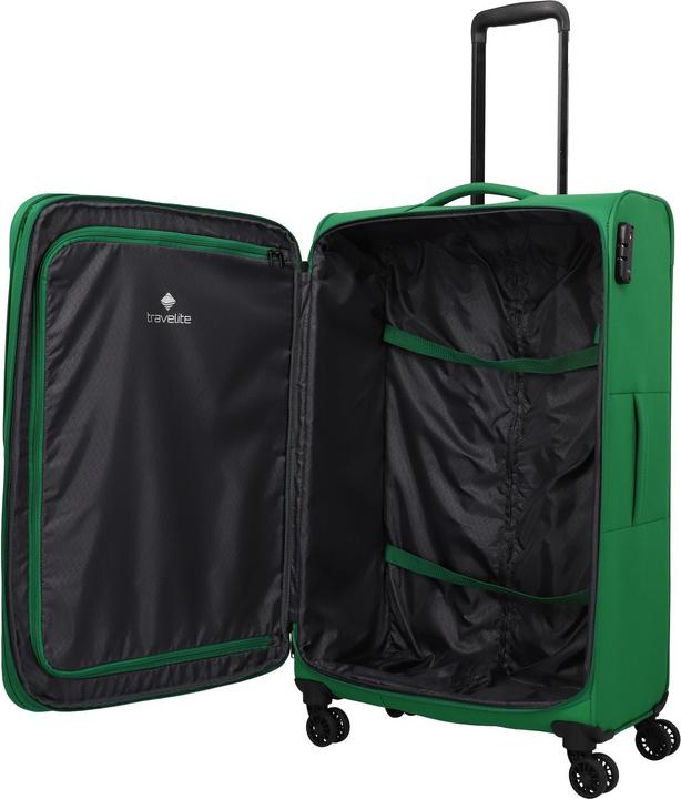Actual product image Travelite Rügen 4-wheel trolley L 78 cm with stretch fold (90 l, XL (from 140l))