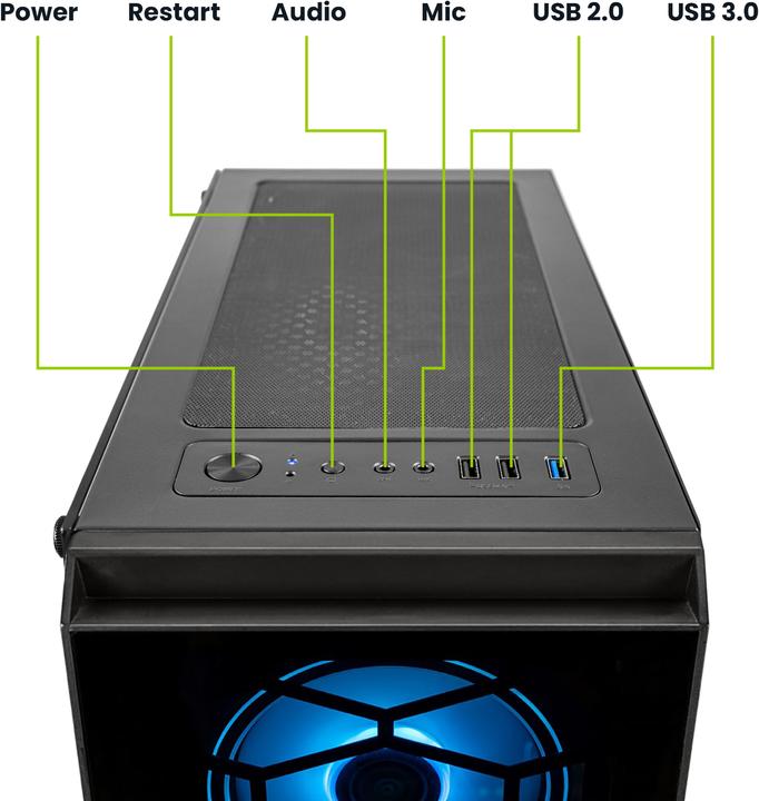 Produktbild Megaport PC AMD Athlon 3000G • Radeon Vega 3 • 8GB • 240GB SSD