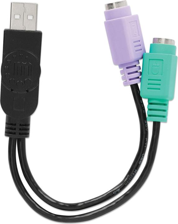 Actual product image Manhattan USB to PS/2 adapter cable