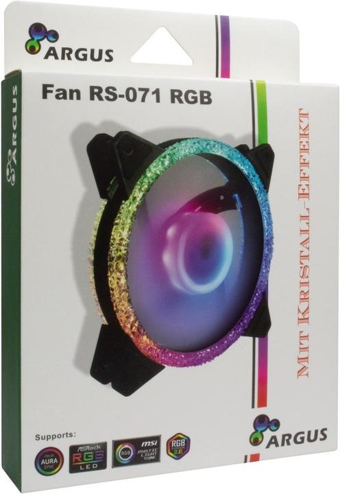 Produktbild Intertech Inter-Tech RS-071 RGB Computergehäuse Ventilator 12 cm Schwarz (120 mm, 1 x)
