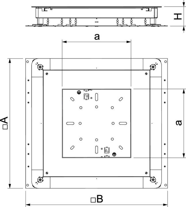 Immagine prodotto OBO Bettermann OBO UGD350-3/9 Scatola di giunzione a pavimento per GES9 510x467x7