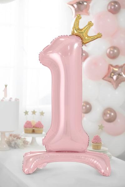 Actual product image Partydeco Balloon number 2 on foot - Pink