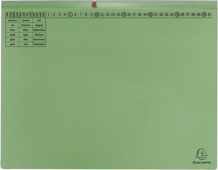 Produktbild Exacompta 25 Hängehefter Exaflex Karton grün 2 x kaufmännische Heftung (25 x)