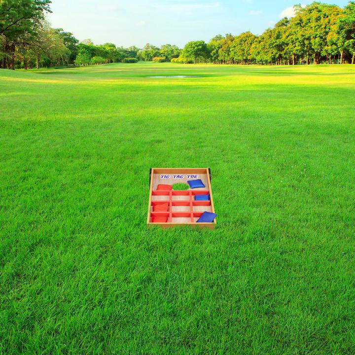 Actual product image Relaxdays 2 in 1 Cornhole & Tic Tac Toe Game