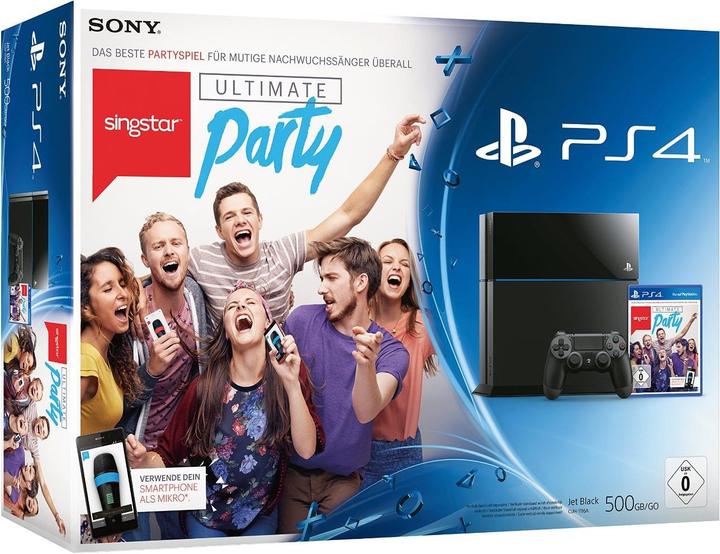 Produktbild Sony Playstation 4, 500GB inkl. SingStar Ultimate Party