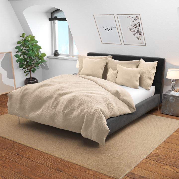 Immagine prodotto Lotus Bettwaren Seersucker (Copripiumino, 160 x 210 cm)