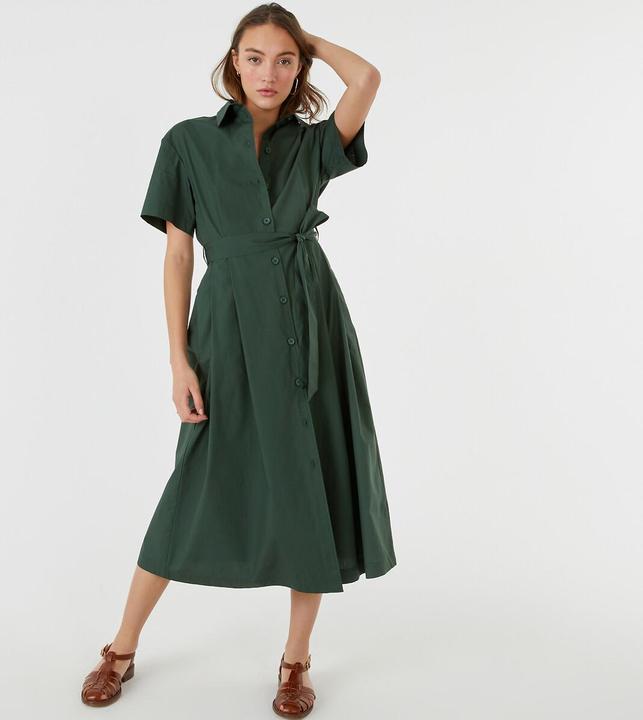 Actual product image La Redoute Collections Blouse dress with tie belt (38)