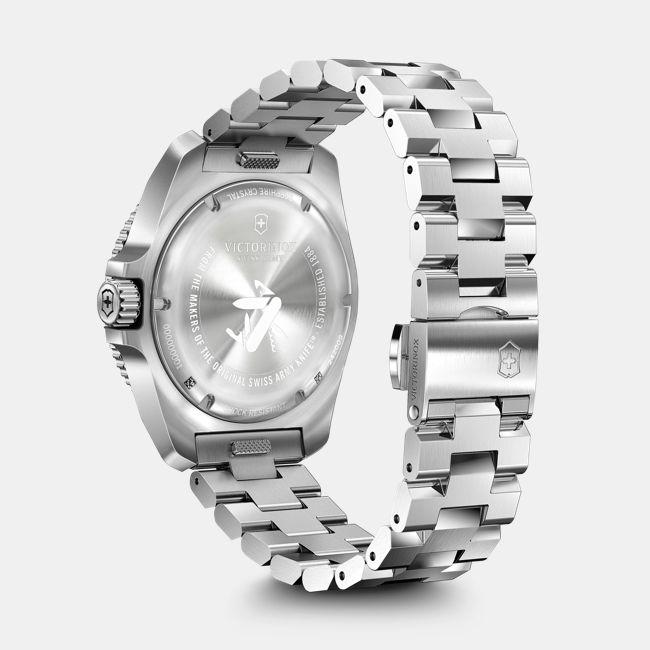 Image du produit Victorinox Journey 1884, Montres de plongée, Montres Homme, 43 cm, Cadran noir, Bracelet argent, acier inoxydab (Montre de plongée, 43 mm)