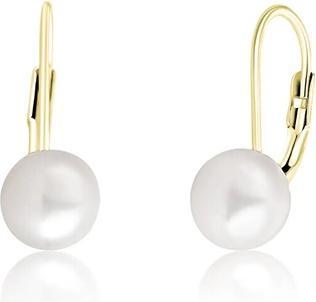 Actual product image JVD Gold Plated Earrings With Real Pearls