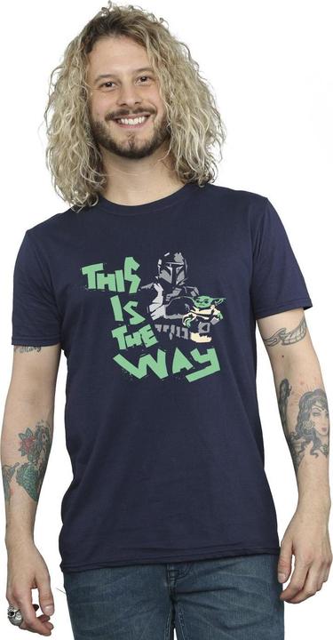 Actual product image Star Wars Mens The Mandalorian This Is The Way Duo T-Shirt (XL)