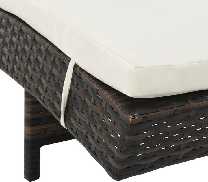 Immagine prodotto VidaXL Sonnenliegen 2 Stk. mit Rollen und Auflagen Poly Rattan (60 cm)