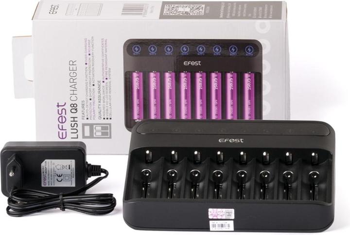 Image du produit Efest Chargeur Lush Q8 pour batteries Lithium Ion (Chargeurs sans batterie)