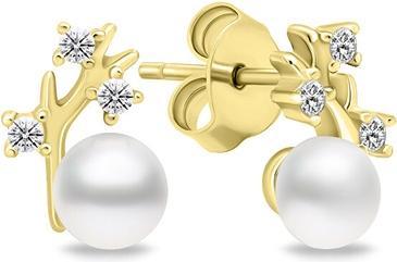 Produktbild Brilio Silver - Unique gold plated earrings with real pearls EA622Y