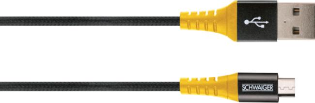Immagine prodotto Schwaiger WKUM10 511 Cavo USB 1,2 m 2.0 USB A Micro-USB B Nero (1.20 m, USB 2.0)
