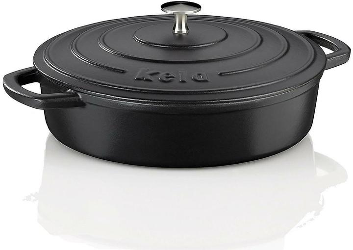 Produktbild Kela Bräter rund Calido schwarz (28 cm, Bräter + Schmortopf, Gusseisen)