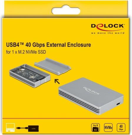 Actual product image Delock External Enclosure USB 4 40Gps - M.2 NVMe SSD M.2 (M.2)