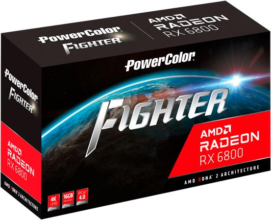Produktbild Powercolor AXRX 6800 16GBD6-3DH/OC Grafikkarte AMD Radeon RX 6800 16 GB GDDR6 (16 GB)