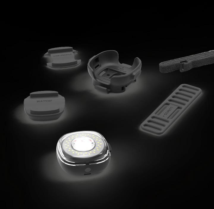 Actual product image Lumos Firefly single LED helmet light