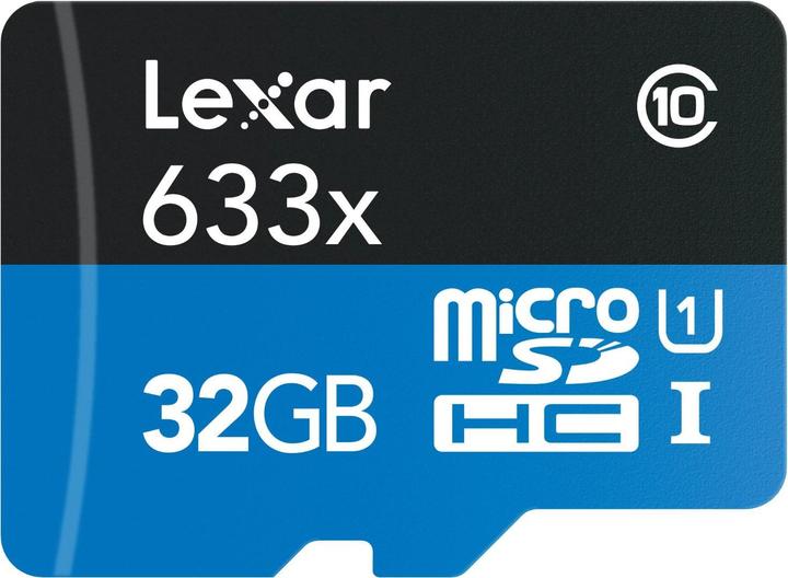 Productafbeelding Lexar microSDHC 633x SD-adapter (32 GB, microSDHC, U1, UHS-I)