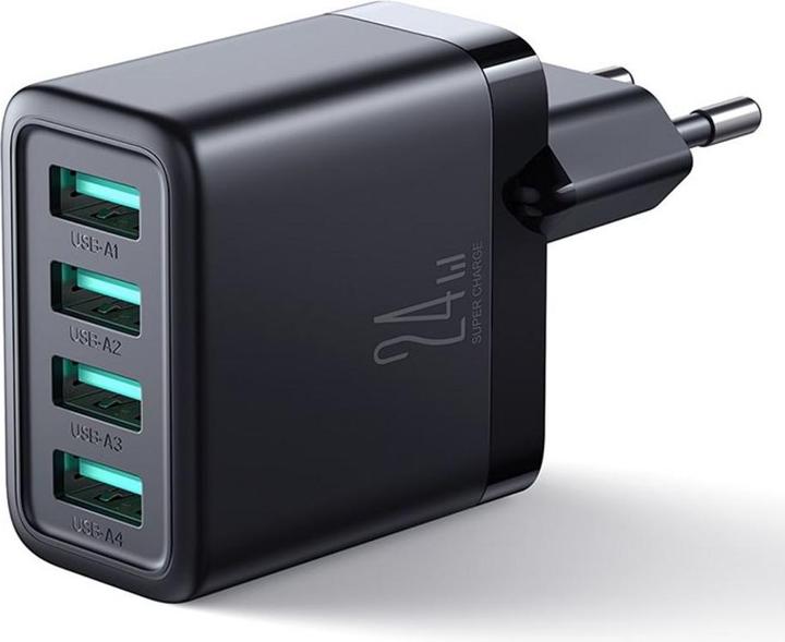 Produktbild SIGN 4.8A 4xUSB-A Charger, 24W - Black (Apple iPhone 15)