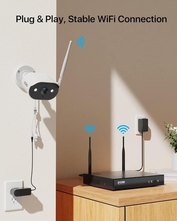 Produktbild Zosi 2K WLAN Überwachungskamera-Set mit NVR