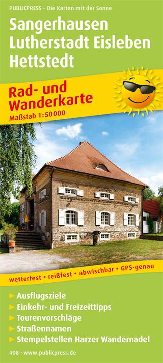 Produktbild PublicPress Rad- und Wanderkarte Sangerhausen, Lutherstadt Eisleben, Mansfeld-Südharz
