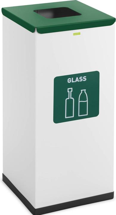 Ulsonix Mülleimer Abfalleimer Küche Mülltrenner Deckel Bio Label 60 Liter Recycling (60 l)