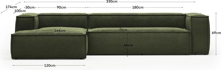 Image du produit Kave Home Blok (5 places, Grand canapé, Canapé d'angle)