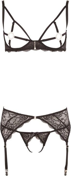 Actual product image Abierta Fina Lace suspenders set 3 pieces (S)