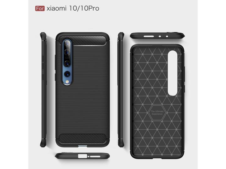 Produktbild Screenguard Xiaomi Mi 10 Hülle Carbon Brushed Soft TPU (Xiaomi Mi 10)