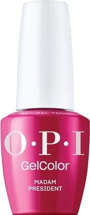 OPI Gelcolor Opaque Bright Red Creme UV Cure Gel-Nagellack (Madam President)