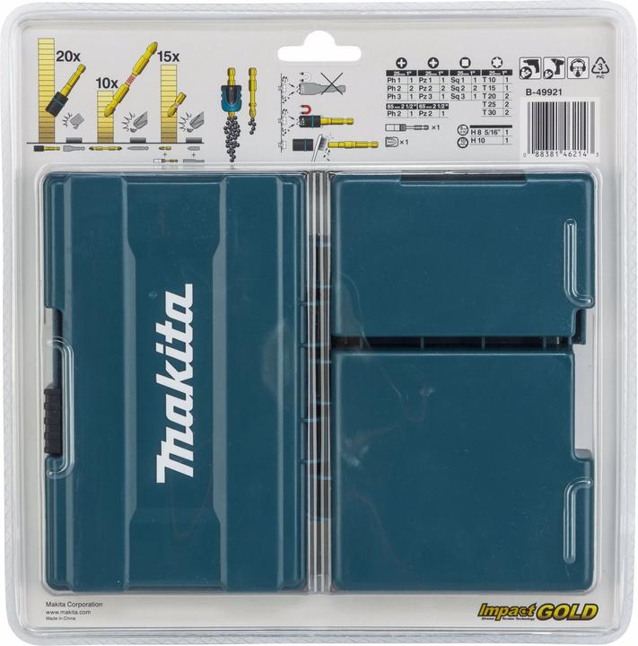 Actual product image Makita Torsion Bit Set 26 pcs. (25mm, 6.35 mm (¼") hexagon socket)
