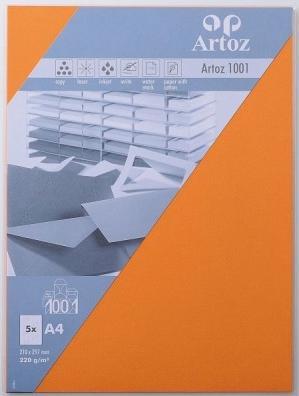 Actual product image Artoz 1001 cards orange (A4, 220 g/m², 5 x)