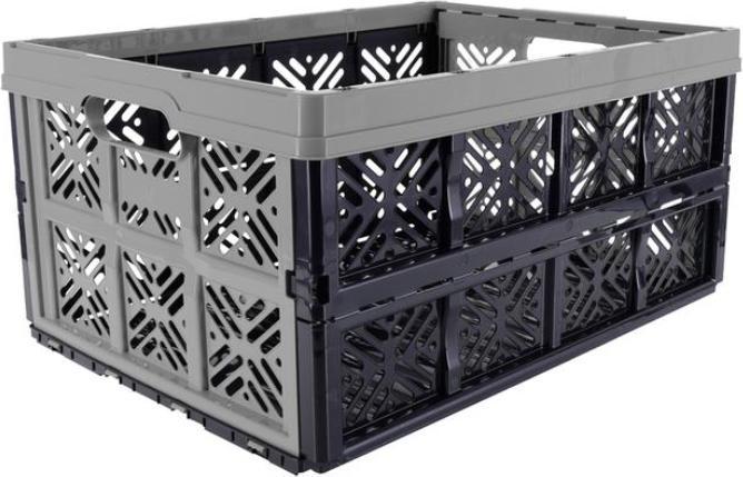 Actual product image keeeper 10224130 Storage Box Storage Bag Rectangular Plastic Grey (35 x 35 x 23 cm, 32 l)