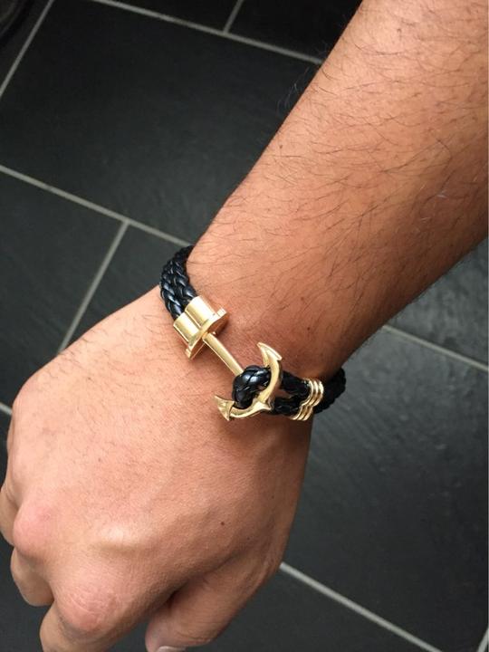 Actual product image PhoneLook Bracelet ancre corde cuir (Fabric)