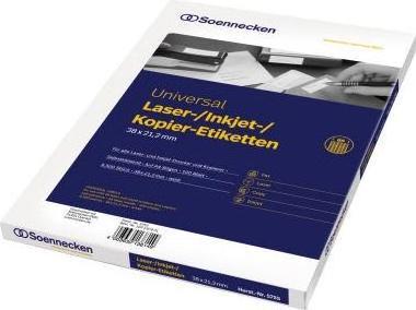 Actual product image Soennecken Label 5755 38x21,2mm white 6.500 pcs./pack.