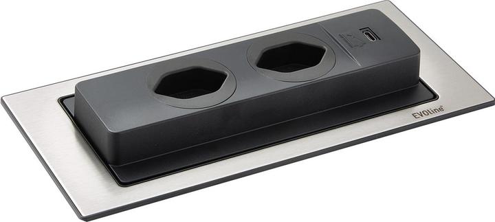 Actual product image Evoline BackFlip, Edelstahl, 10A