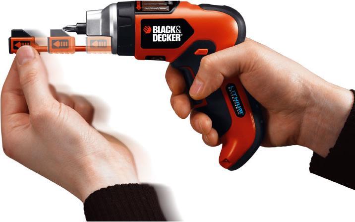 Black & Decker AutoSelect screwdriver with telescopic screw holder Li-Ion (Rechargeable battery operated)