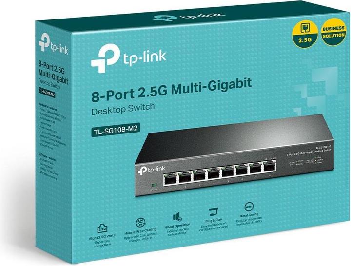 Image du produit TP-Link Commutateur de bureau 2,5G à 8 ports TL-SG108-M2 non administrable (8 Ports)