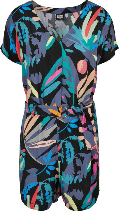 Urban Classics Ladies Short Viscose Belt Jumpsuit